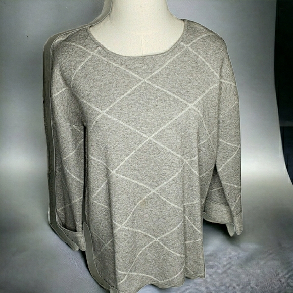 Cynthia Rowley Viscose Blend Diamond Preppy Pullover Super Soft Sweater E… - Picture 11 of 11